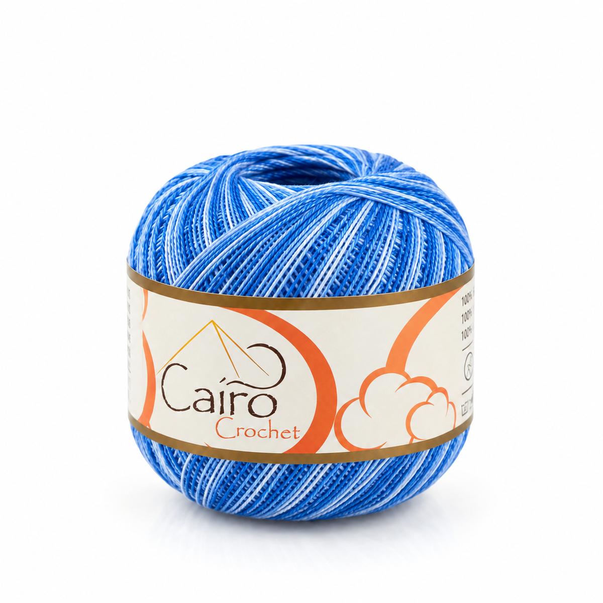 Cairo Crochet - azul branco