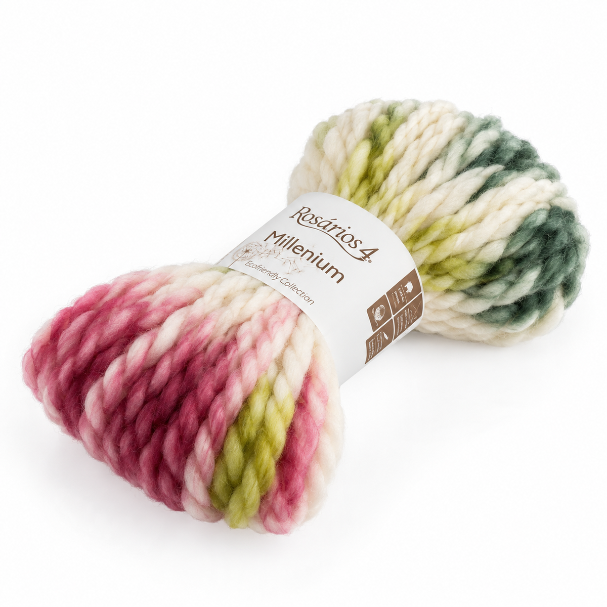 Millenium - branco cru rosa bordô verde
